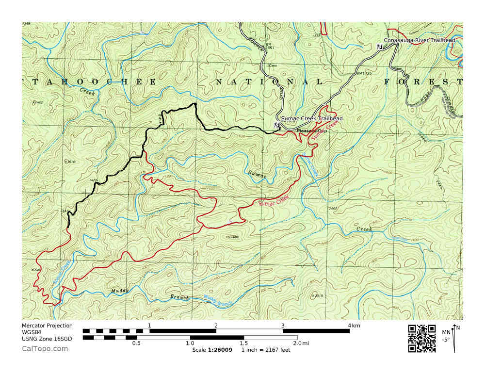 Map of Sumac Creek